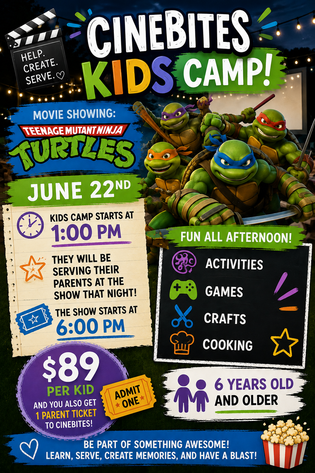 Cinebites Kids Camp- June 22nd